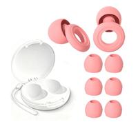 DOKRIN Ear Plugs, tappi orecchie dormire 1 paio di tappi auricolari in silicone + 3 paia di tappi auricolari riutilizzabili con scatola portaoggetti per dormire e viaggiare (rosa)