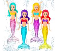 DOKRIN Giochi da immersione sott'acqua,4 giocattoli per l'addestramento alla caccia al tesoro in piscina per bambini