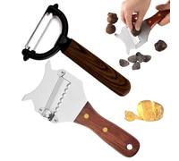 DOKRIN Grattugie,Affetta tartufi in 2 pezzi con spessore regolabile, strumento per scaglie di formaggio al cioccolato