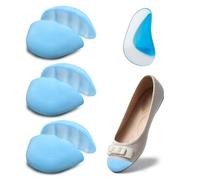 DOKRIN Imbottiture per calzature,Questo set di 3 cuscinetti invisibili per le dita dei piedi include una soletta antiscivolo, traspirante e morbida, che riduce l'altezza del tallone.