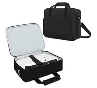 Doksmeria Custodia per proiettore, borsa per proiettore con tasche per accessori e spallacci regolabili, borsa da trasporto portatile compatibile con Epson BenQ ViewSonic e la maggior parte dei mini