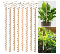 Doksving 8 pali per piante elettroculturali, antenne a spirale in rame da 33,5 cm, kit di anelli tensori, aste in rame per piantare piante da giardino in crescita per interni ed esterni