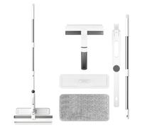 Doksvp Window Buddy 3 in 1 Lavavetri con Manico Telescopico Kit,130CM Lava Vetri Finestre,Tergivetro per Finestre, 180° Tergivetro Lavavetri Professionale, con 3 Microfibra Ricarica, per Auto, Vetro