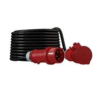Doktorvolt Prolunga da 50 m, cavo CEE, cavo di alimentazione 400 V, 32 A, IP44, estensioni per cavi 5 x 4 mm2, per esterni, cavo in gomma, per cantieri, resistente all'olio
