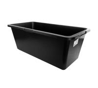 Doktorvolt Vaschetta per malta - Secchio per malta - 60 l - in granulato PP/PE - rettangolare nero