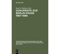 Dokumente Zur Berlin-Frage 1967-1986 (Copertina rigida)