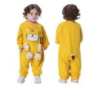 Doladola baby one-piece romper per bambini in stile animale per primavera e autunno - onesie per bambini animale coda, 95% cotone(Tigre 3D, 6-12 Mesi)