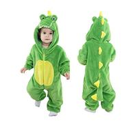 Doladola Pagliaccetti per bambina con Cappuccio Animale Flanella tutine neonato invernali (Coccodrillo, 18-24mesi)