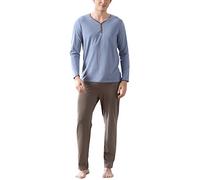 Dolamen Coppie Pigiama per Uomo Cotone, Soft & Smooth Uomo Lunga Inverno Primavera Pigiama da Notte Pantaloni Pigiama, Uomo Pigiama Collo V con Pocket Dormire e Tempo Libero (XXX-Large, Blu)
