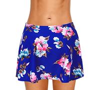 Dolamen Donna Pantaloni da Nuoto Gonna, 2018 Costumi da Bagno Donna Pantaloncini Bikini Costume Intero Moda da Bagno Shorts Swimwear Costume Mare (XX-Large, Bueflowers)