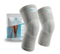 DOLCCIA Confezione da 2 ginocchiere in fibra di bambù, ginocchiere per artrite e dolori articolari, menisco e legamento, traspirante, sport, allenamento, corsa, bicicletta, uomo e donna (M)