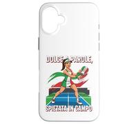 Dolce A Parole Spietata In Campo Italiano Donne Padel Design Custodia per iPhone 16 Plus