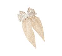 Dolce accessorio per capelli in pizzo con fiocco con nastro fluente, elegante vestito da ragazza, per feste e celebrazioni, regalo essenziale, clip per capelli in morbido tulle, nessun danno