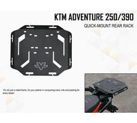 " Dolce Acciaio Posteriore Cremagliera Piastra Nero " Per KTM Avventura 250 390
