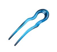 Dolce Acetato Capelli Chignon A Forma di U Fshion Design Chignon Hairpin Polpette Testa Fermaglio Per Donna Ragazza (Blu)