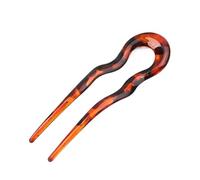 Dolce Acetato Capelli Chignon A Forma di U Fshion Design Forcina Polpette Fermaglio Testa Per Donna Ragazza (Marrone)