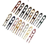 Dolce Acetato Capelli Chignon A Forma di U Fshion Design Forcina Polpette Testa Fermaglio Per Donna Ragazza (azzurro)