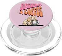 dolce afghane levriero cane cucciolo e una tazza di caffè PopSockets PopGrip per MagSafe