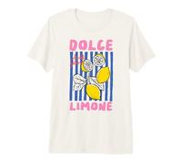 Dolce Amalfi Summer Lemon Italian Coastal Vibes Sunshine Maglietta Premium