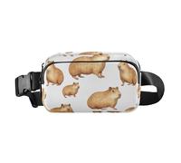 Dolce American Goldfinch Birds Blush Trendy Marsupio Borsa a tracolla per donne uomini adolescenti grande capacità petto bag, Beauty Capybara Bianco, 1 size
