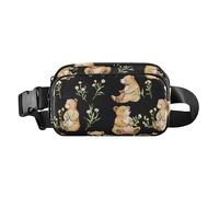 Dolce American Goldfinch Birds Blush Trendy Marsupio Borsa a tracolla per donne uomini adolescenti grande capacità petto bag, Sweet Bears Nero, 1 size