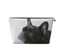 Dolce animale domestico carino cucciolo di bulldog francese nero, Borsa da toilette Borsa per trucco Borsa per cosmetici Borsa da toilette da viaggio portatile