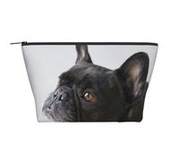 Dolce animale domestico carino cucciolo di bulldog francese nero, Borsa da toilette Borsa per trucco Borsa per cosmetici Borsa da toilette da viaggio portatile
