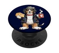 Dolce Appenzeller Cane Cane Caffè Formaggio Svizzera Bandiera PopSockets PopGrip Adesivo