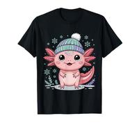 Dolce Axolotl Inverno Neve & Fiocchi di Neve Maglietta