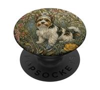 Dolce Biewer Terrier in un vecchio giardino inglese PopSockets PopGrip Adesivo