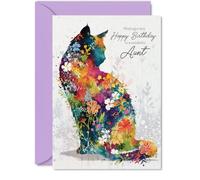 Dolce biglietto di compleanno per zia, scoppio con allegria di compleanno