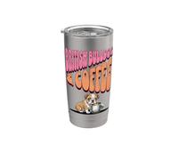dolce bulldog britannico cucciolo cane e una tazza di caffè Bicchiere termico in acciaio inox doppia parete