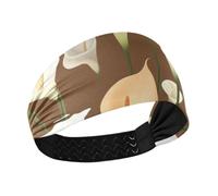 Dolce Calla Lily Flower Brown Moisture Wicking donne fasce elastiche per la testa per le donne per il basket Yoga lavaggio viso Pallavolo