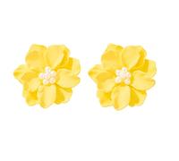 Dolce camellia anelli in tubo fiore design floreale perline bianche gioielli leggeri per le donne adolescenti ragazza camellia per le donne, Taglia unica, come descritto