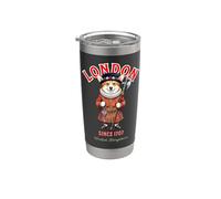 Dolce Cane Corgi Torre di Londra Guardiani Gran Bretagna Inghilterra Bicchiere termico in acciaio inox doppia parete