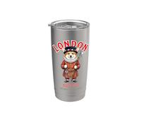 Dolce Cane Corgi Torre di Londra Guardiani Gran Bretagna Inghilterra Bicchiere termico in acciaio inox doppia parete