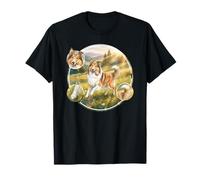 Dolce Cane Divertente Collie in Natura Maglietta