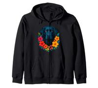 Dolce cane Labrador Retriever Pet Primavera Fiori Felpa con Cappuccio