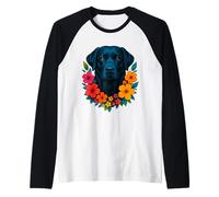 Dolce cane Labrador Retriever Pet Primavera Fiori Maglia con Maniche Raglan
