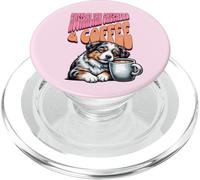dolce cane pastore australiano e tazza di caffè al mattino PopSockets PopGrip per MagSafe