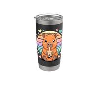 Dolce Capibara Kawaii Con Bubble Tea Arcobaleno Carino Bicchiere termico in acciaio inox doppia parete