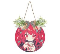 Dolce carino ciliegia rosso anime decorativo porta aula bagno porta segni carino per ufficio per primavera estate autunno inverno vacanze Halloween Natale Pasqua arredamento