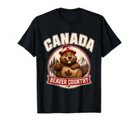 Dolce Castoro Acero Nord America Campeggio Souvenir Canada Maglietta