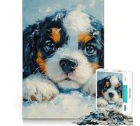 Dolce Cavalier King Charles Spaniel nella neve 无 1000 Piece Jigsaws for Teenagers Puzzle Brain Workout Toy Calm Escape Art Assembly Thoughtful Gift 38x52cm