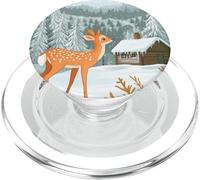 Dolce Cervo Invernale Scena Natura Illustrazione PopSockets PopGrip per MagSafe