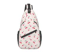 dolce ciliegia rossa dell'oceano delfino che ti guarda borsa a tracolla, borsa a tracolla per uomo e donna, usata per il tempo libero e i viaggi