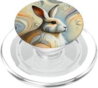 Dolce coniglietto come un'opera d'arte colorata e astratta PopSockets PopGrip per MagSafe