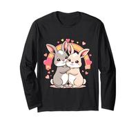 Dolce Coniglietto con Cuore e Amore Maglia a Manica