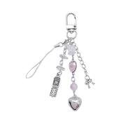 Dolce Cool Love Heart Keychain Dolce Carino Shell Ciondolo Y2k Borsa Ornamento Portachiavi Donna Punk Vintage Accessori Regalo Shell Catena, B, Taglia unica