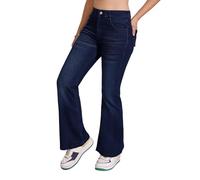 Dolce Crudo Jeans Bootcut a vita alta per le donne, Blu olimpico, 34